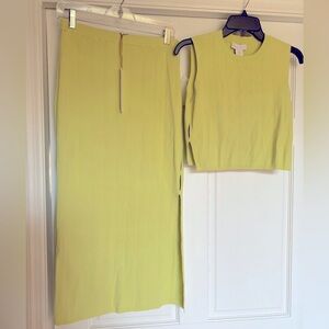 House of Harlow 1960 Lime Dress Tank and Skirt Set Medium New with Tags